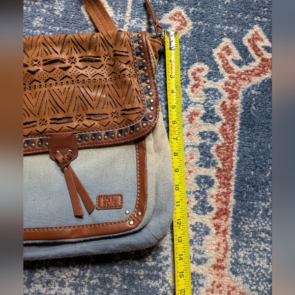 The Sak Ventura Convertible Denim Crossbody/ To Backpack - Picture 4 of 9